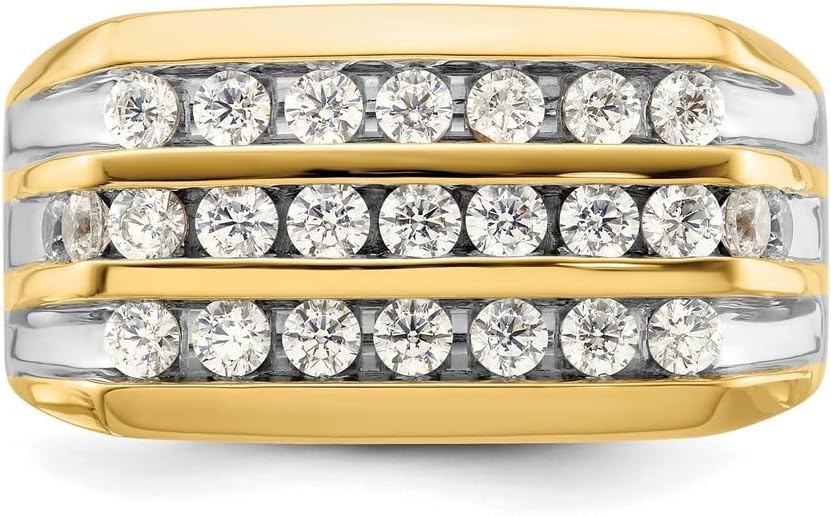 Diamond2Deal 14k Yellow Gold Lab Grown Diamond Engagement Wedding Rings 1.18Ct