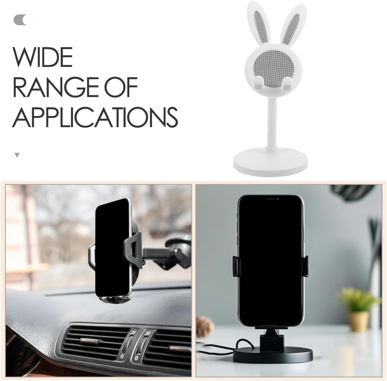 Mikikit Cute Adjustable Phone Stand Versatile Mobile Holder for Desk Compatible Devices for Video Calls Studying and More for Boys and Girls and Adults