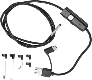 3 in 1 USB Android Endoskop, 3.9mm HD 1280x720 Endoskopkamera, Industrie Inspektionskamera, IP67 Wasserdicht Borescope, 2m Sonde Schlangenkamera mit 6 LED, für Auto Motor Rohr Maschine