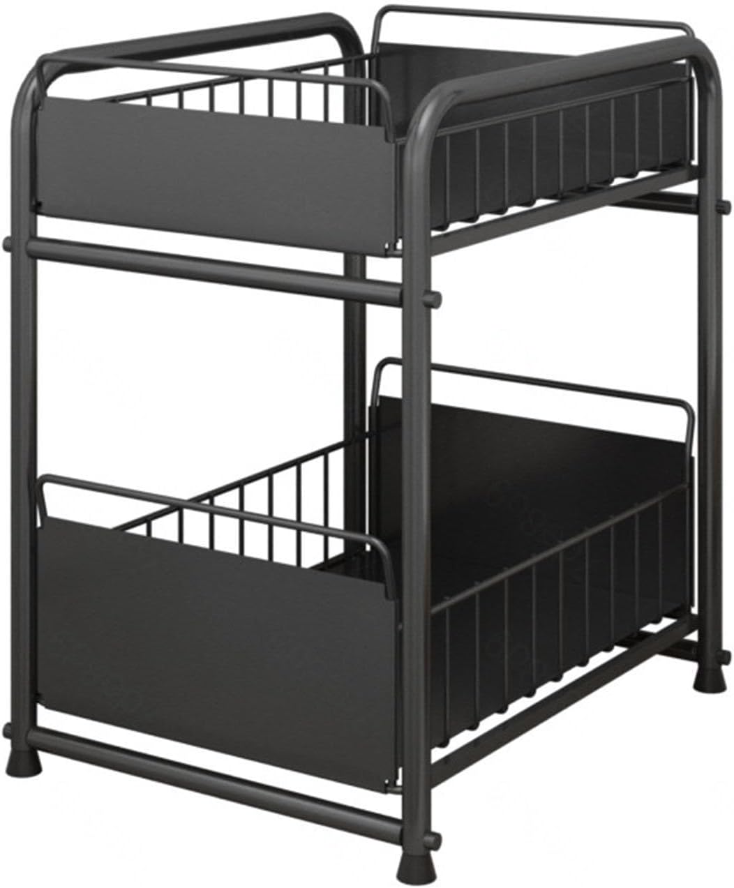 2 Tier Under Sink Organiser,Pull Out Sliding Under Sink Organiser with Storage Drawer,Multi-purpose Under Sink Shelf for Kitchen Bathroom Bedroom