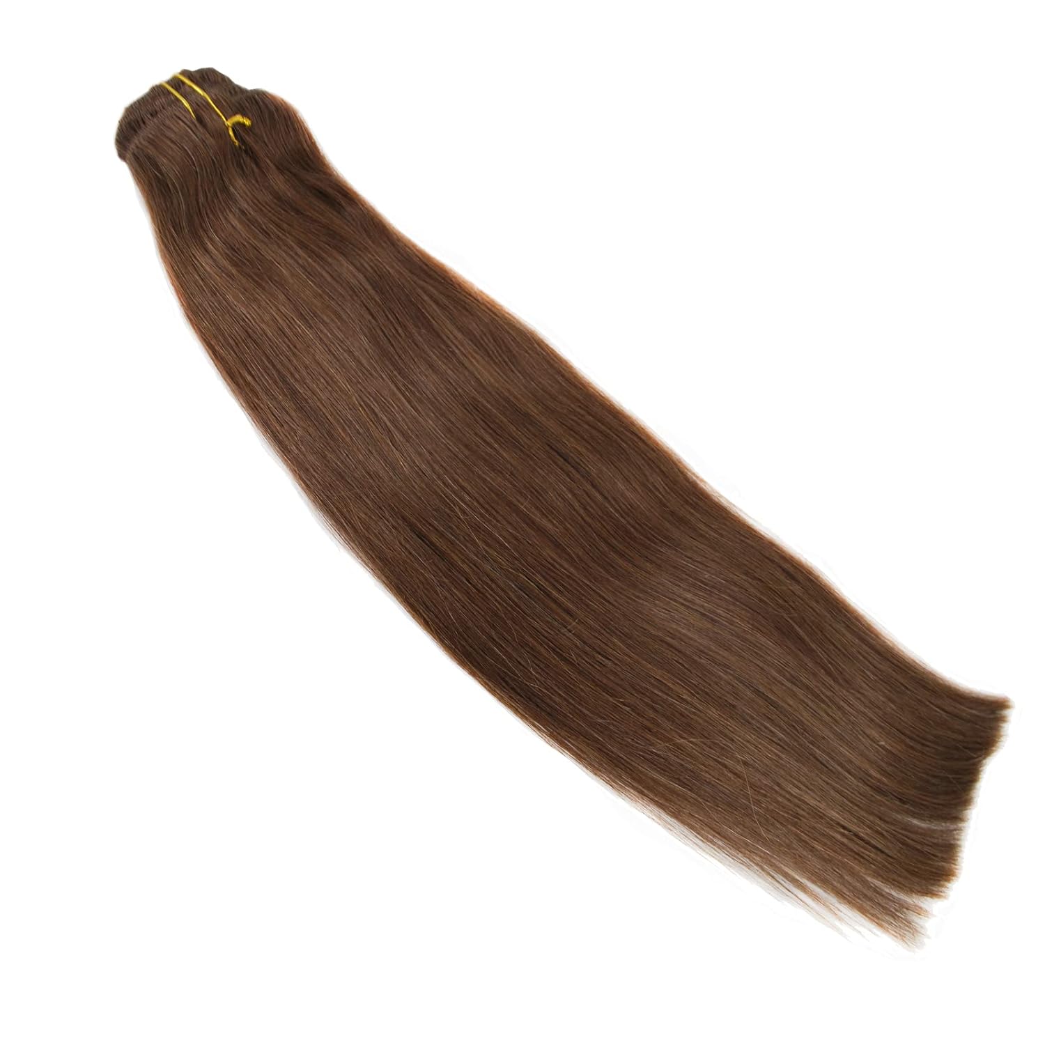 Clip In Hair Extensions Real Human Hair Dark Brown Straight Thick End 18 20 22" 100gm (18", 2#-Dark Brown)