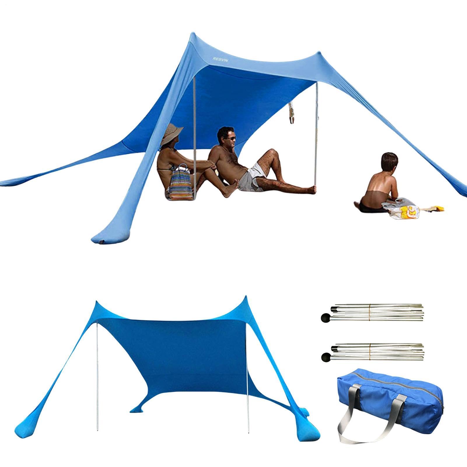 Tienda de campaña de playa para jardín, toldo de playa portátil, impermeable, resistente a los rayos UV, toldo de sombra para patio, sombra para vacaciones, para camping, bëach, pesca, patio trasero y