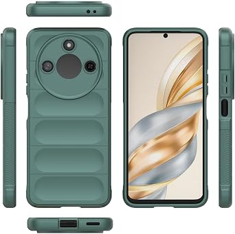 Compatible with Honor X9c Smart Case Cover,TPU Mobile Phone Soft Compatible with Honor X60 5G BRC-AN00 Case Cover Green