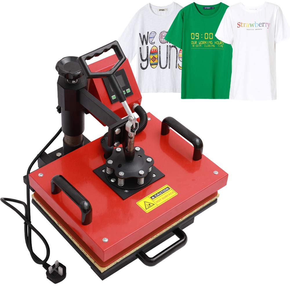 The Fellie Digital Heat Press Machine, 38x29cm T-shirt Press Mug Printer, Multifunctional Swing Sublimation Transfer Pressing Machine for Industrial and Home use
