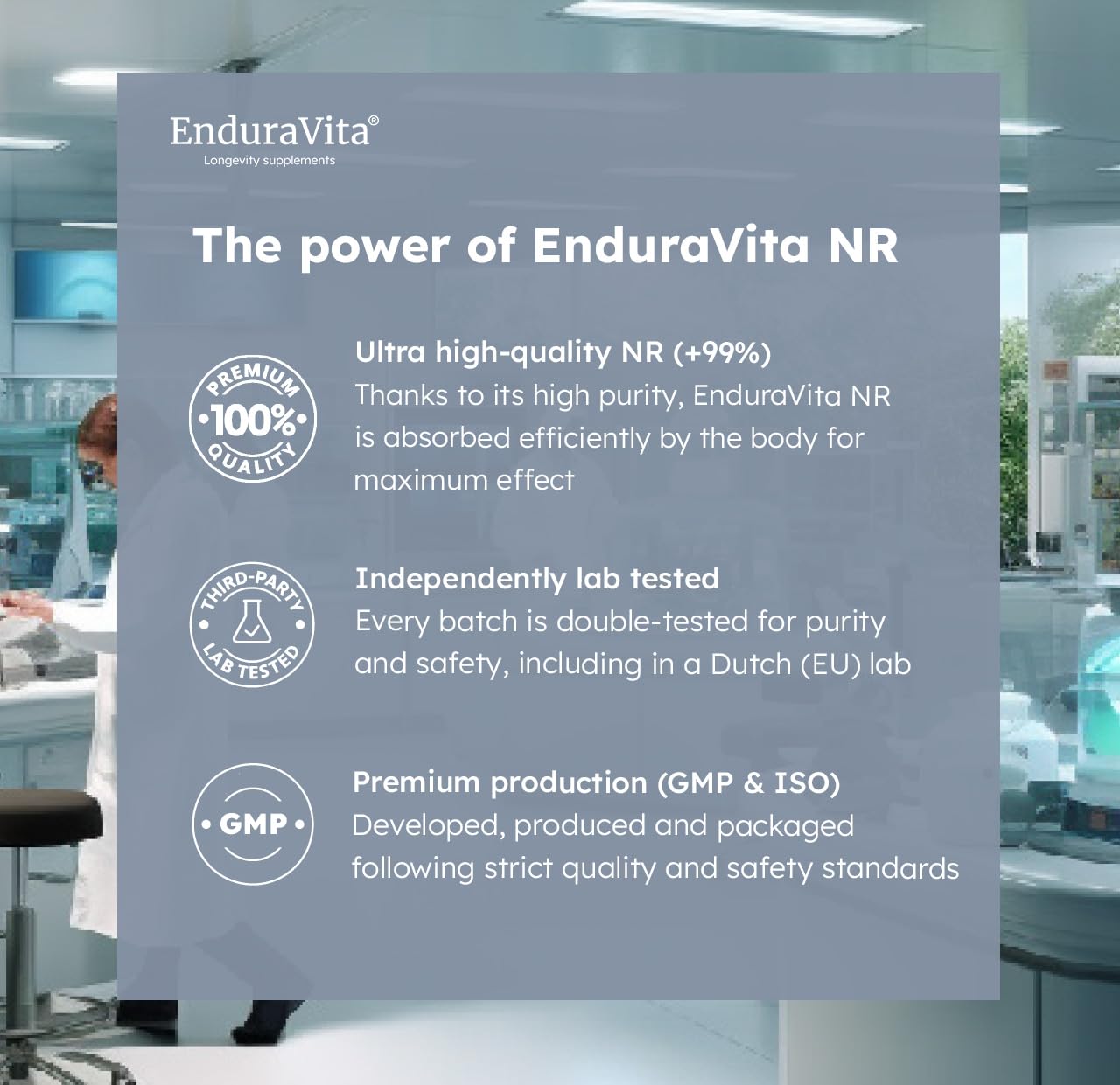 NAD Nicotinamide Riboside (NR) | Confezione da 3 | MEGA OFFERTA | Precursore del NAD+ | 300 mg per dose | Purezza >99% | Vegano | Contro la stanchezza | 180 capsule | Scorta per 3 mesi