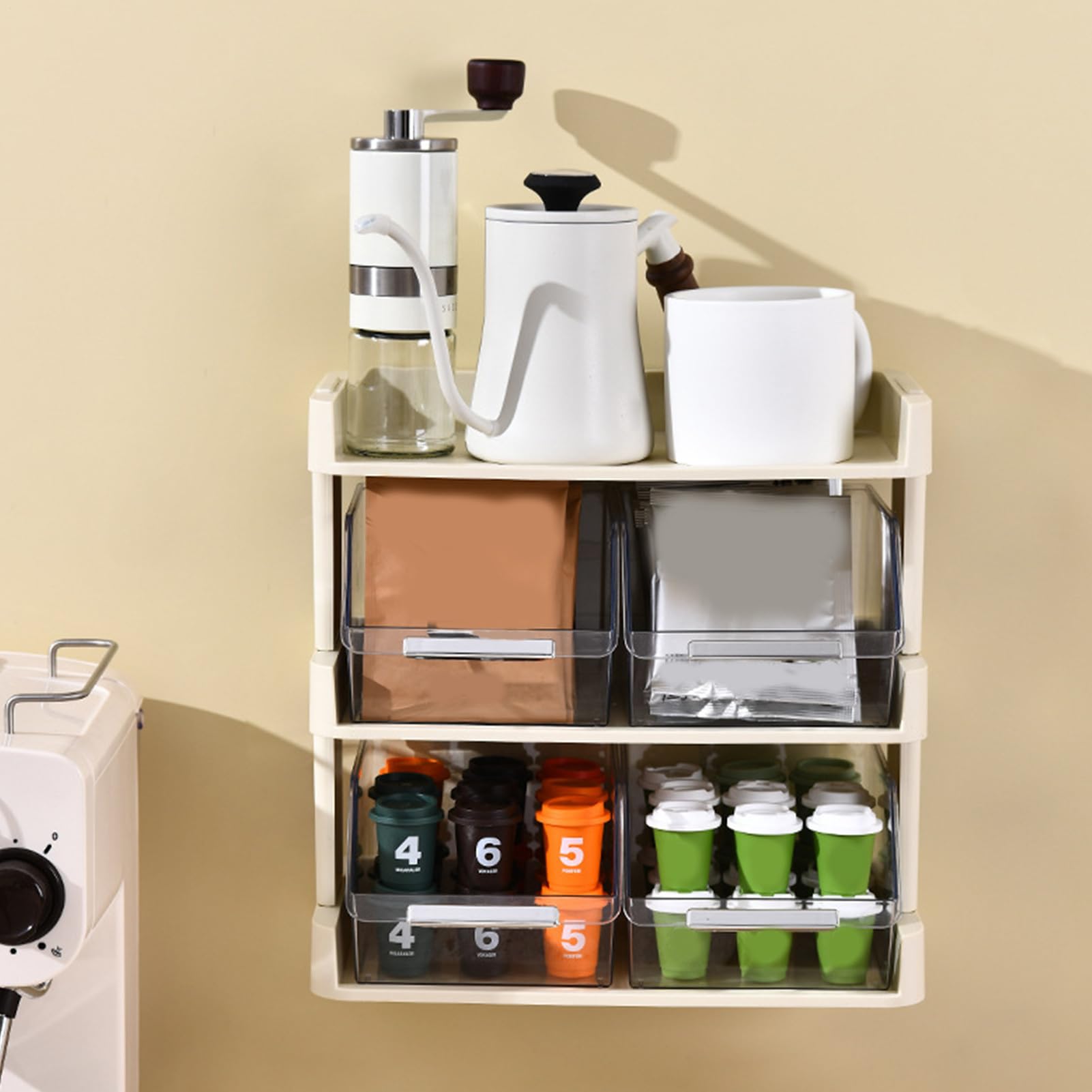 Organisateur pour sachets de thé - support de comptoir multicouche