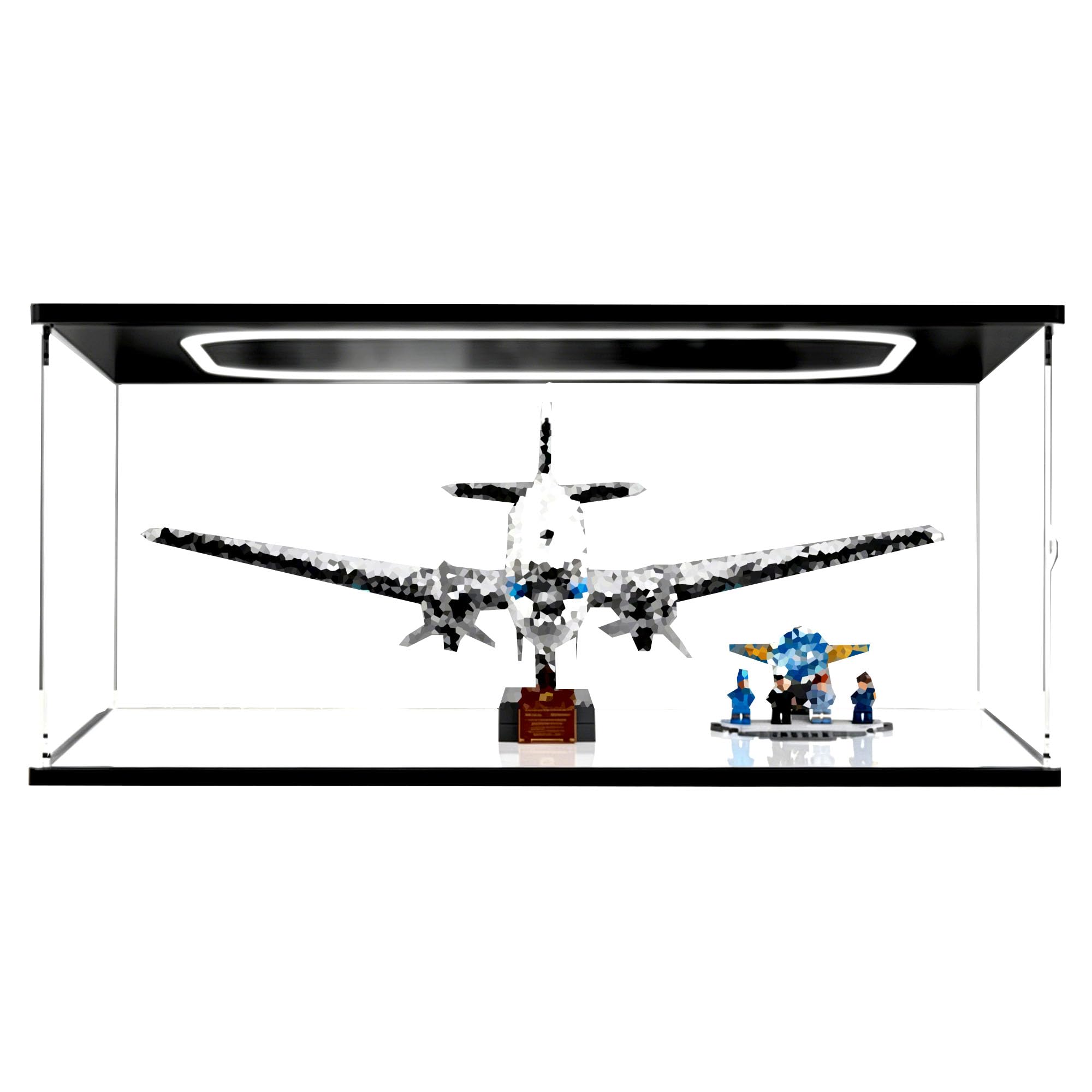Acrylic Display Case for Lego 11378 DC-3 PAN AM Airliner Set,Clear Storage Box, Dustproof Protection Showcase (Display Box only, kit not Included) (Lightbox 2)