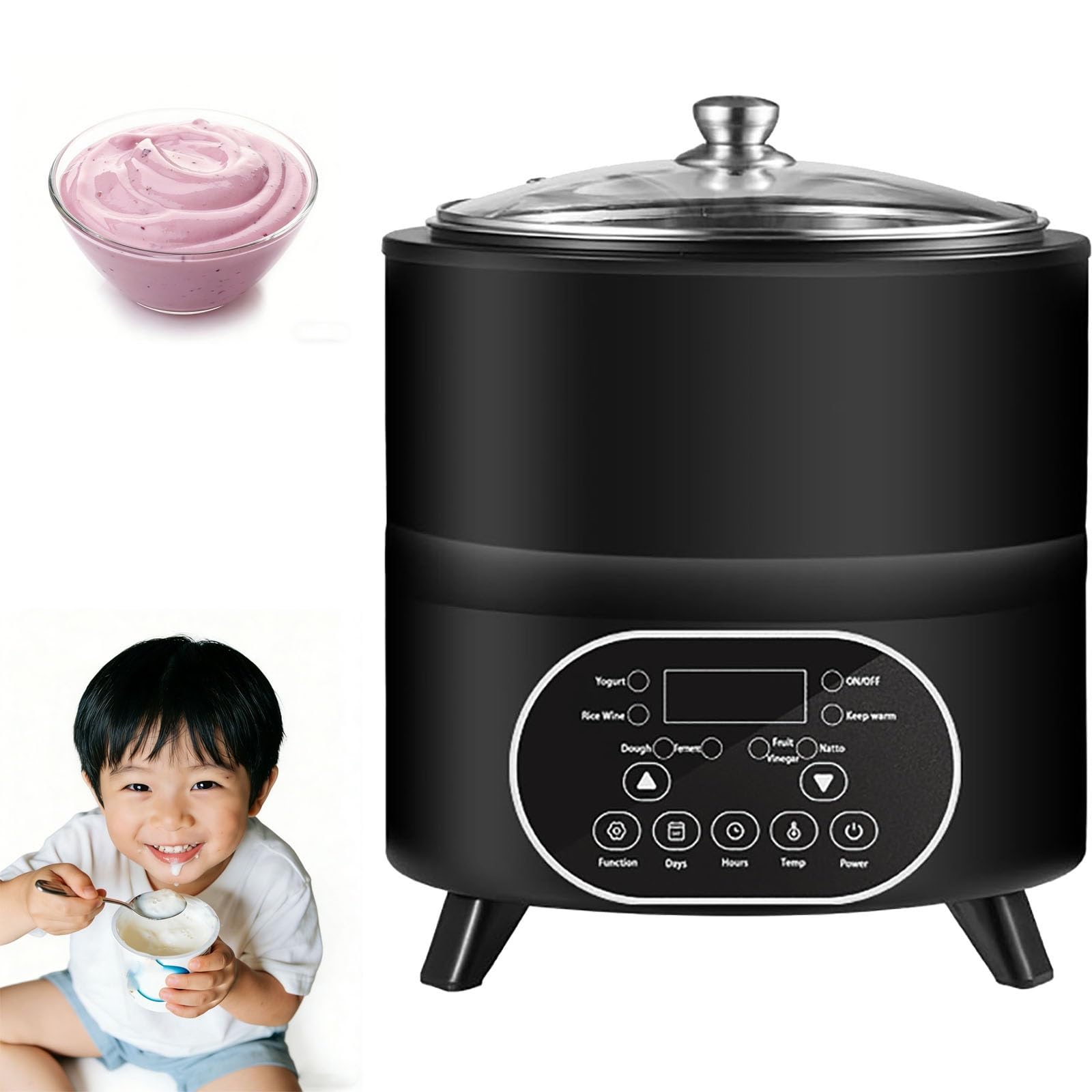 YXYLJOZ Commercial Smart Yogurt Maker,Large Capacity Automatic Multi-Function Fermentation Machine for Home & Business Use?,for Fruit Vinegar, Yogurt, Natto (12l)