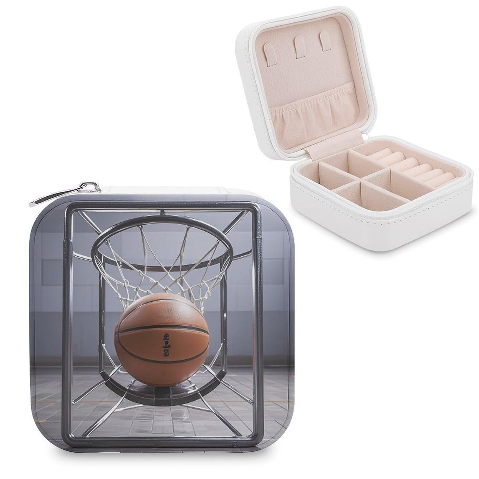 VstaDank Basketball Jewelry Box Beautiful Portable Ring Boxes Cute Large-Capacity Jewelry Case Jewelry Organizer for Mothers Gifts for Earrings Rings Hand Bracelet