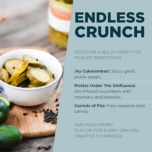 Miniatura 7 de Mother's Puckers  Eneldo de ajo clásico estilo casero  Mitades de pepinillo gourmet crujientes y crujientes  sin OMG, Kosher, sin azúcar, tarro de