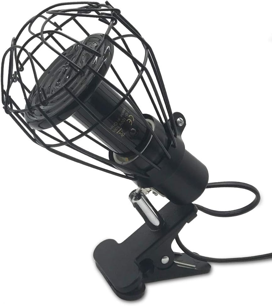 Heat Lamp Stand, Heating Lamp Stand, Flexible Clamp Lamp Fixture for Reptiles, 360-Degree Rotary Arm, High-Temperature Resistant Capability, Maximum Load: 300W