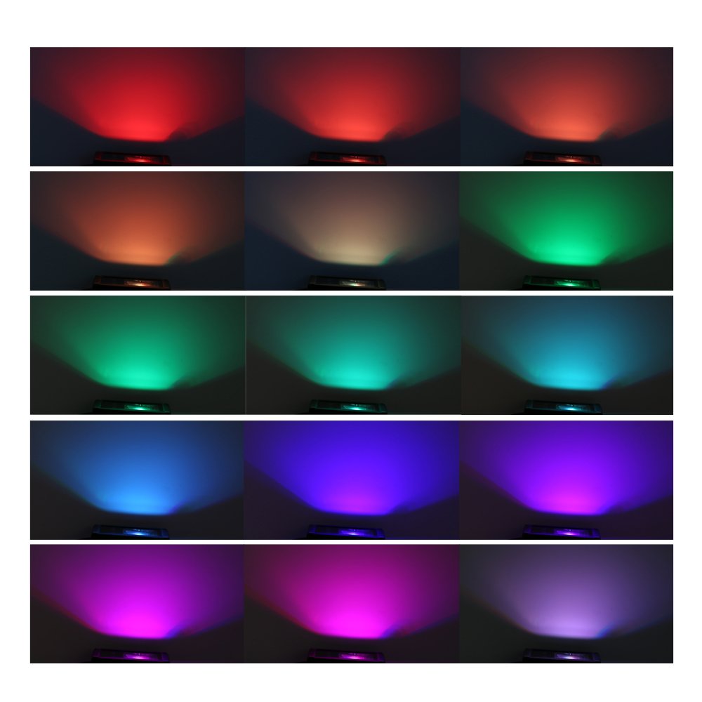 Faretto RGB con telecomando, 50 W, colore cangiante, 16 colori, 4 modalità, IP65, impermeabile, per giardino, garage, albero, matrimoni, luci d'atmosfera