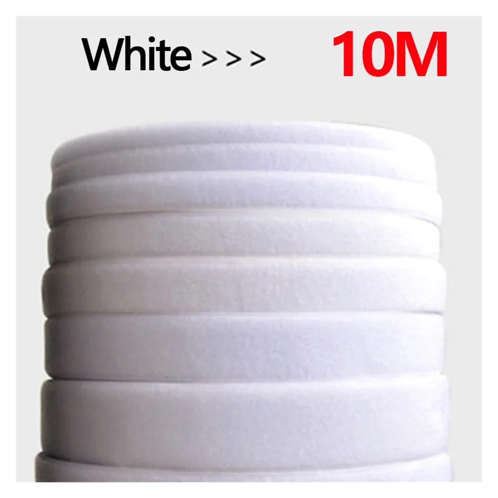 5/10 metri di Cucito Touch Fastener Non Adesivo Gancio E Anello Striscia Nastro Nylon Cinturino In Tessuto for FAI DA TE Cucire accessori(White 10Meter,20mm Wide)