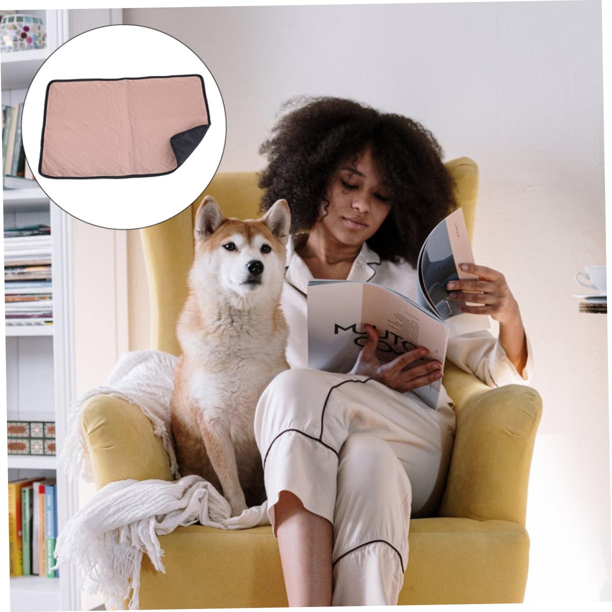 BESPORTBLE Tappetini Cane Lavabili Assorbenti, Traversa Riutilizzabile , , per Cuccioli e Cani, per Porte e Aree Pet