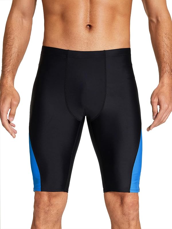 Bañador atlético para hombre, traje de baño para equipo de entrenamiento de carreras, pantalones cortos largos de competición de vuelta, talla 28-40