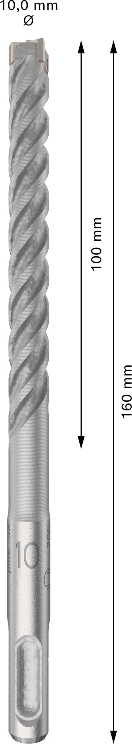 Bosch 10x Punta per martelli PRO SDS plus-5X