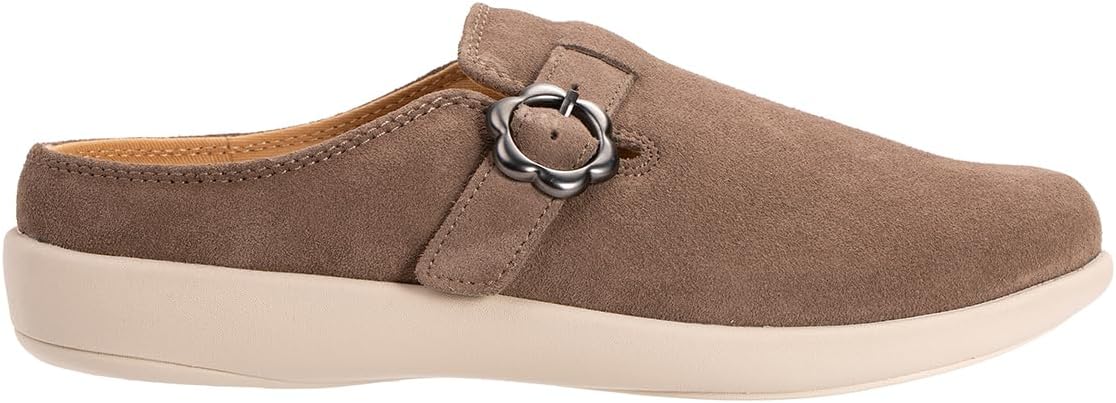 REVITALIGN Women's Solaire Suede Mule, Fossil, 11 Wide - Image 6