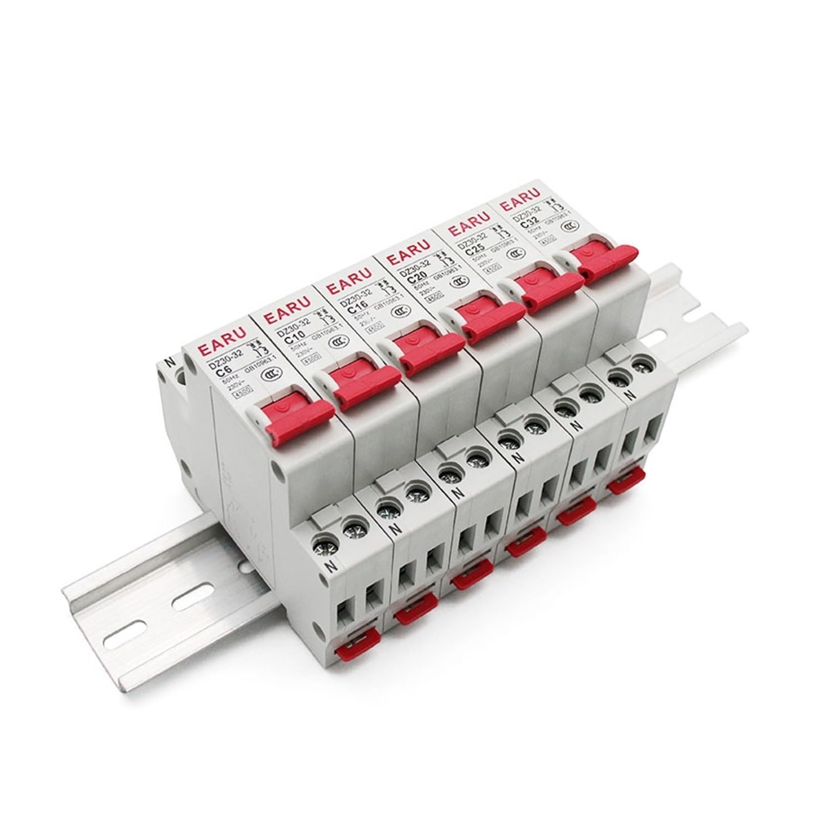 Mini disyuntor 32A DZ30-32 DPN 1P+N para carril DIN en instalaciones electricas del hogar