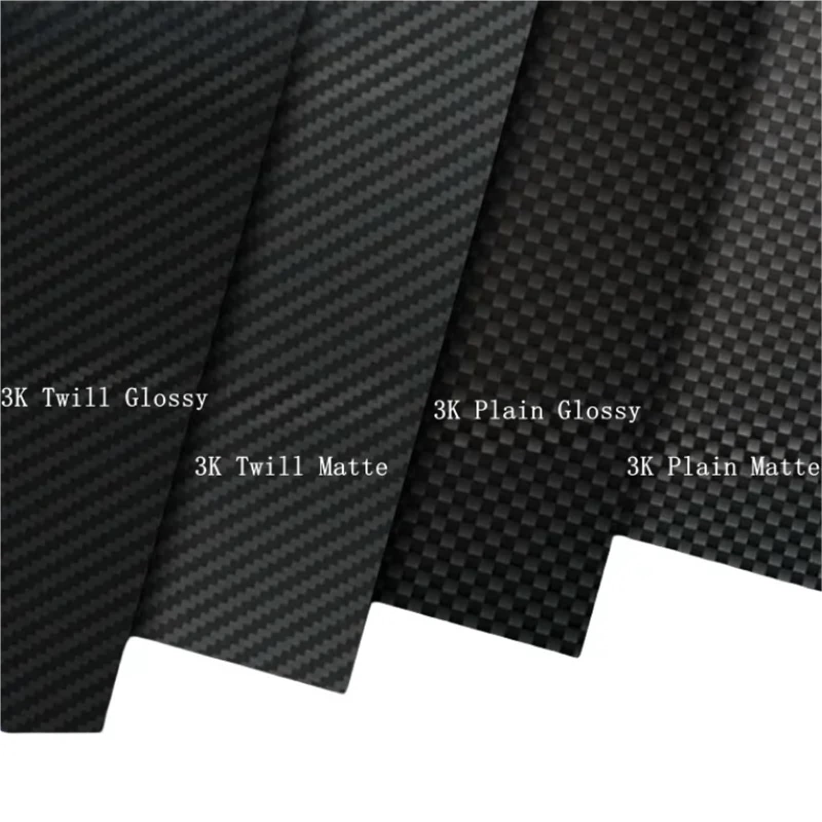 Lamiera in fibra di carbonio 3K da 300x400 mm, pannello ad alta resistenza, spessore 0,5, 1, 2, 3, 4 Per Aquiloni, Aeroplani RC(1.5mm plain glossy)