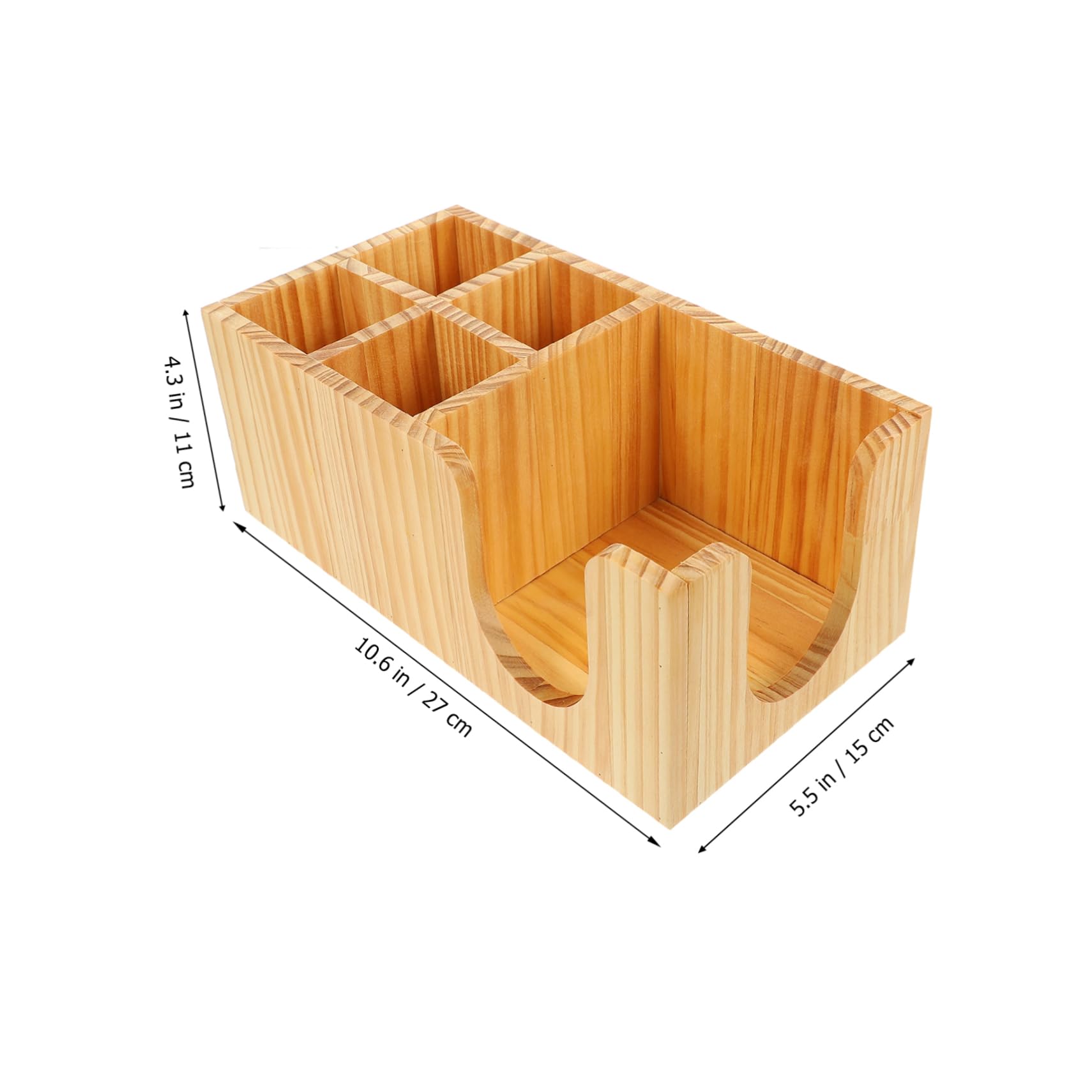Cabilock Organizer Aufbewahrungsbox Kaffeebar mit Fächern zur Aufbewahrung von Kaffeezubehör und Tee Einfacher Stil Beige für Kaffeestation Am Tresen