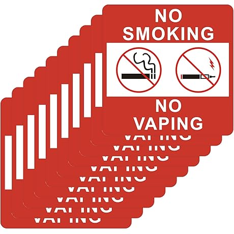 Willjoiy No Smoking No Vaping Sign Sticker: Protect Your Business and Maintain a Healthy Environment
