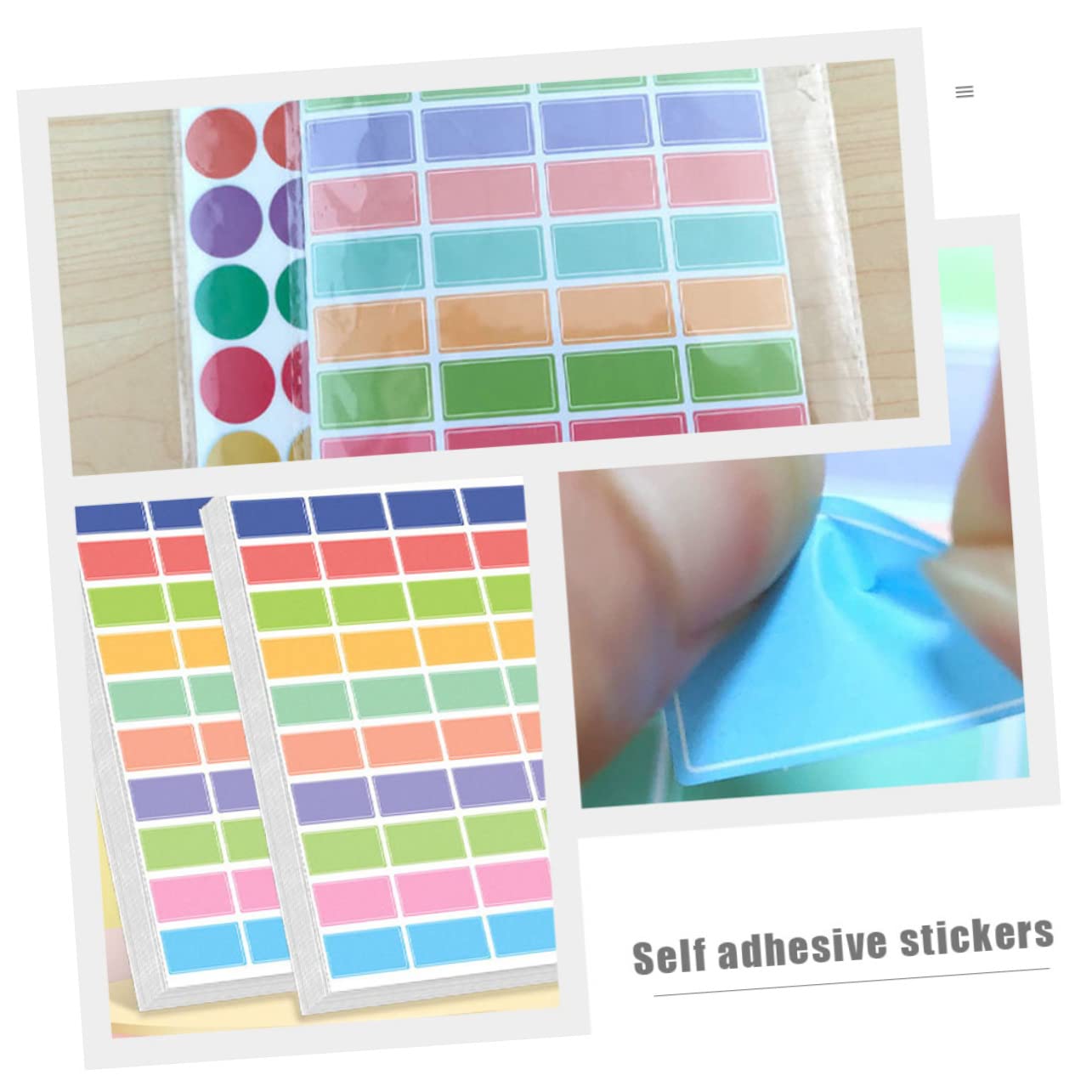 NUOBESTY 60fogli Etichette Adesive Colorate Impermeabili Rimovibili e Scrivibili Per Organizzazione e Classificazione Per Casa Ufficio e Scuola
