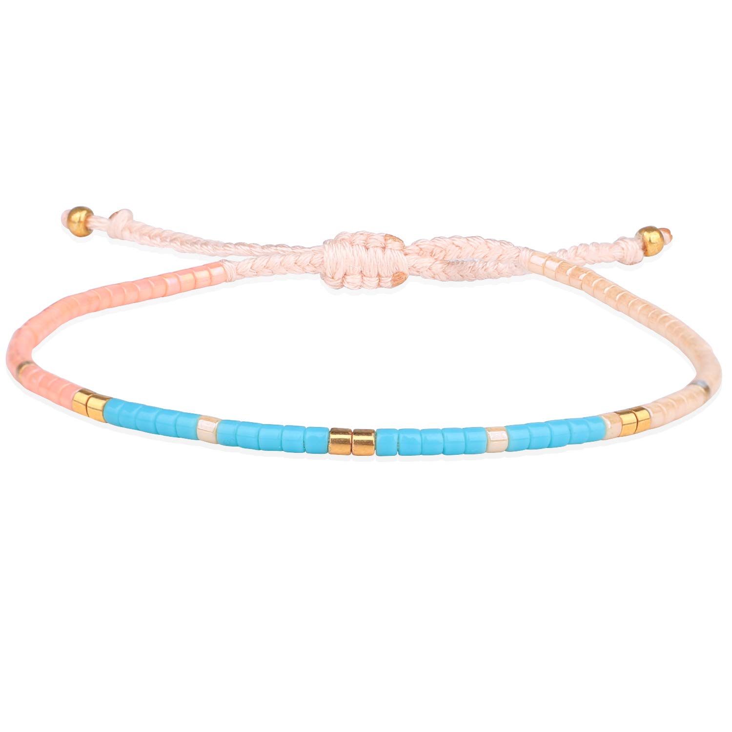 KELITCH Pulseras Amistad con Cuentas Concha Cristal Color Bohemio Pulsera Hecha A Mano Brazaletes Joyería para Mujer — view 32