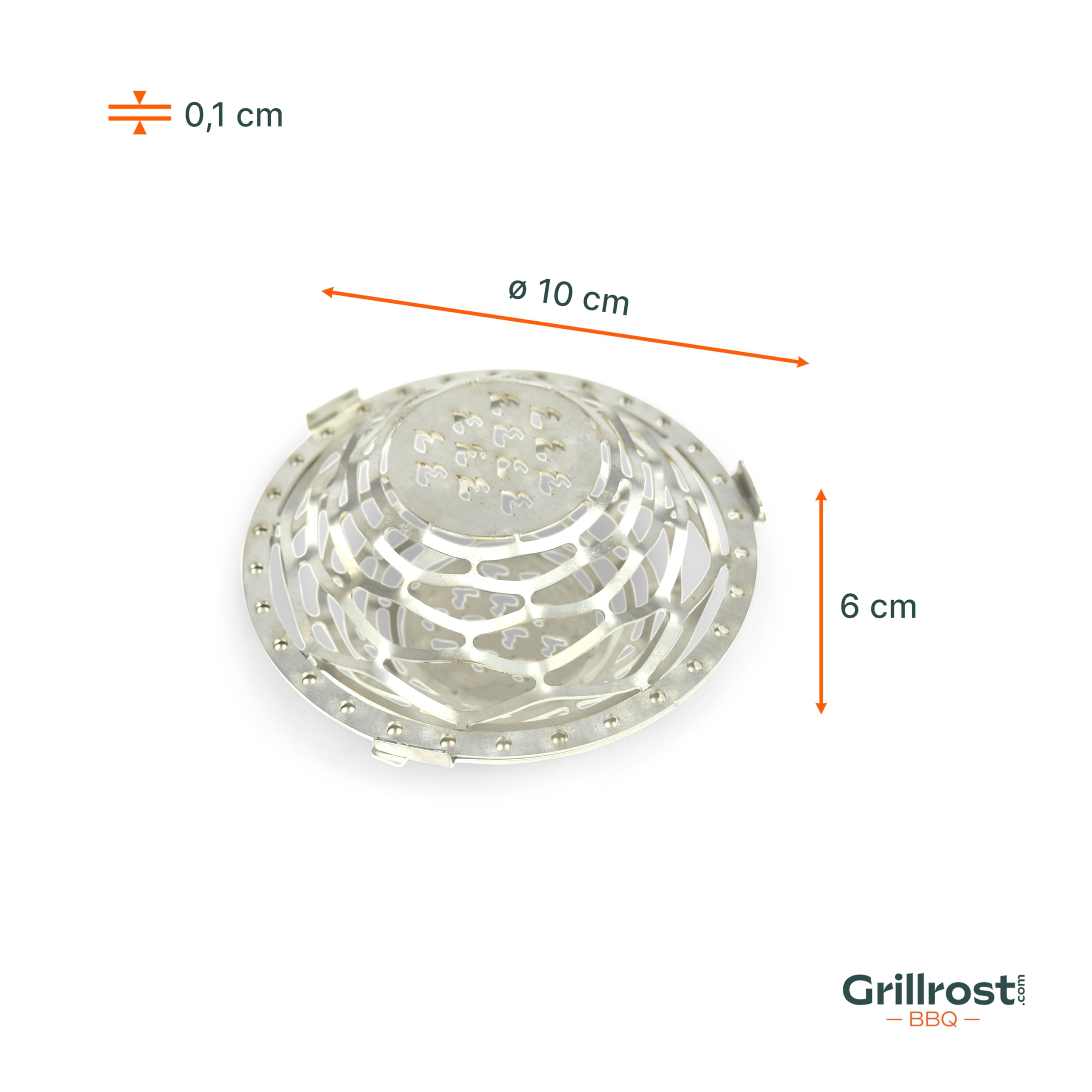 Grillrost.com Das Original Boule de feu fabriquée à la Main en Acier Inoxydable - Le NEC Plus Ultra des Allume-feu