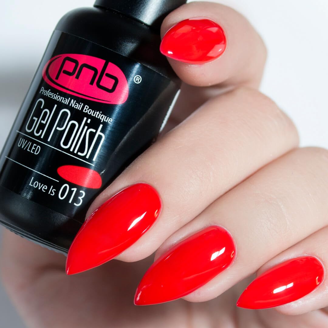 PNB Love Is red gel nail polish 013