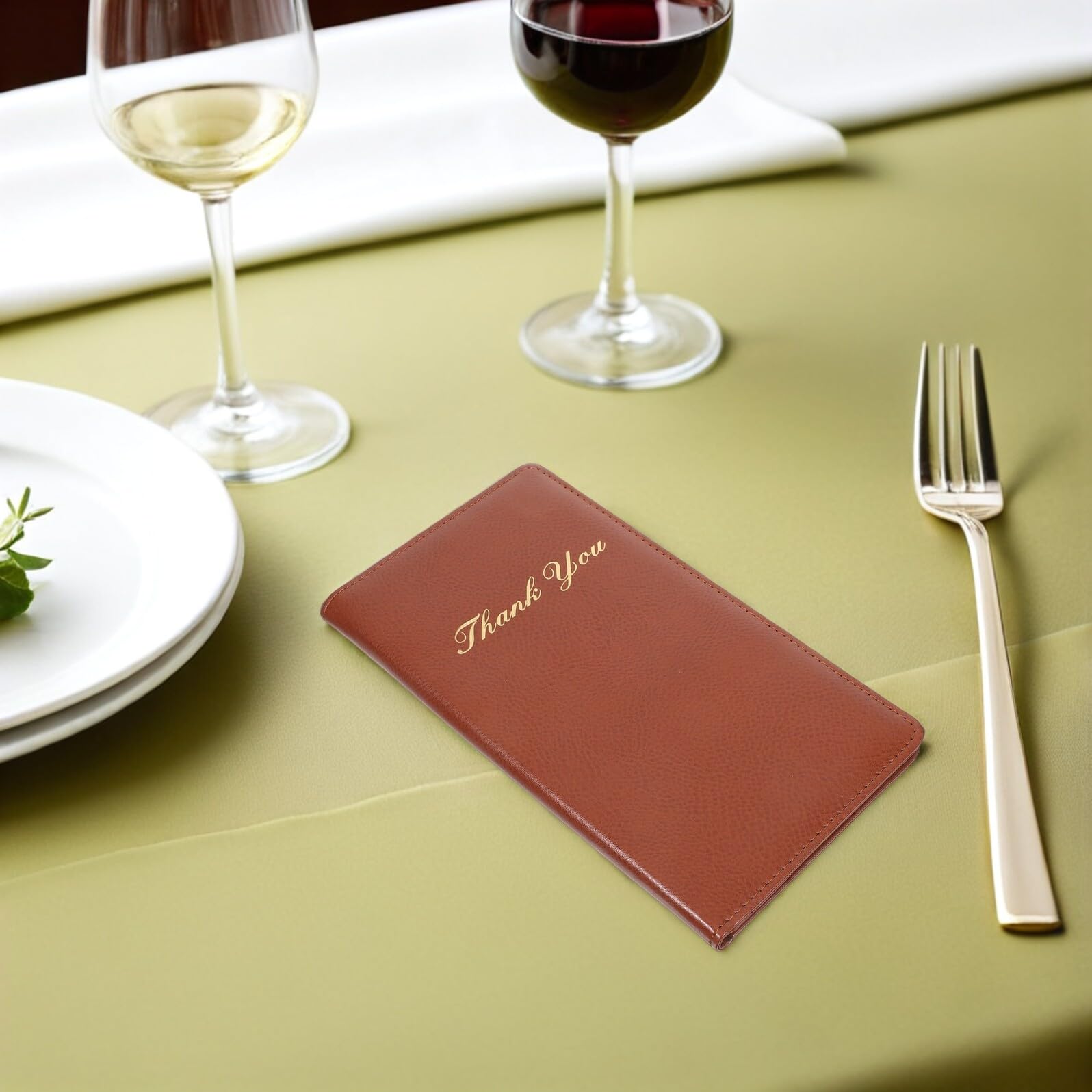 Yardenfun Braune Pu Menütafel mit Stilvollem Design für Hotel und Küche Effiziente Bestelllösung und Vielseitige Menükompatibilität für Restaurant und Gastronomie