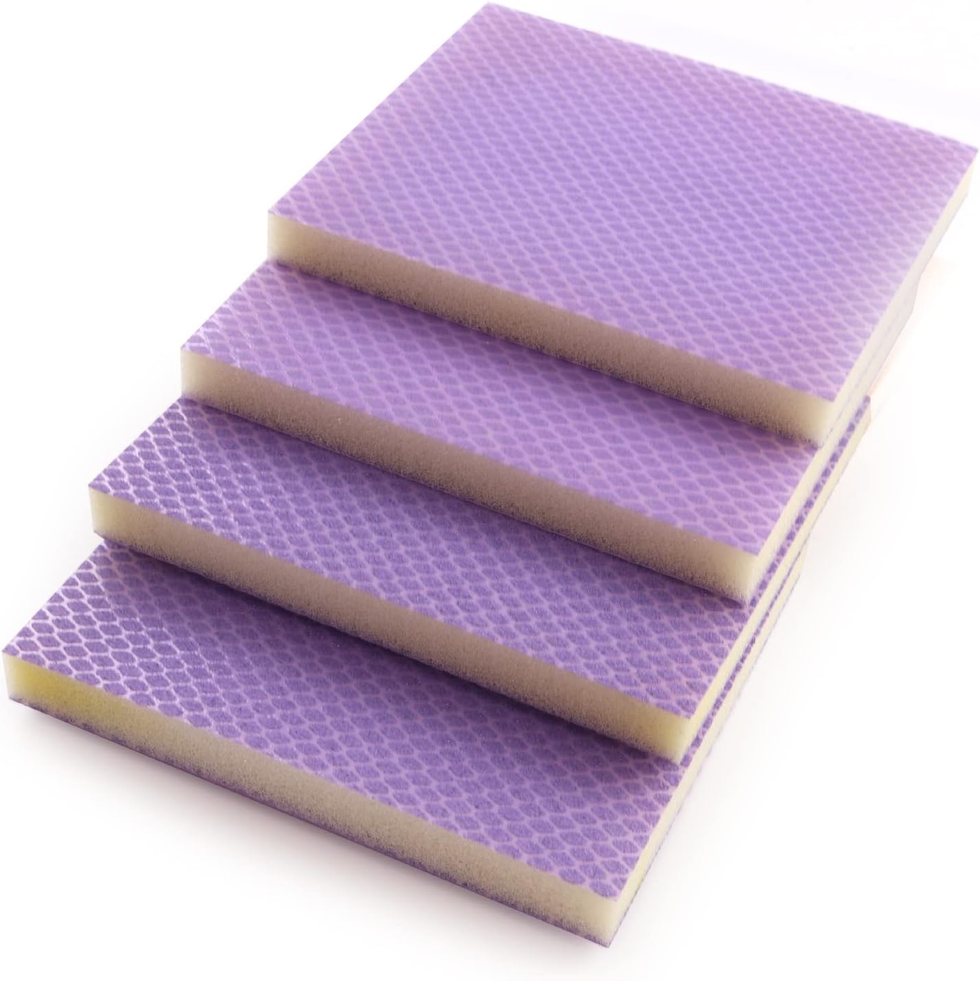 Sanding Sponges, 4 Pieces, Soft Flexible Wet and Dry Sandpaper Hand Sanding Blocks Fine PU Foam