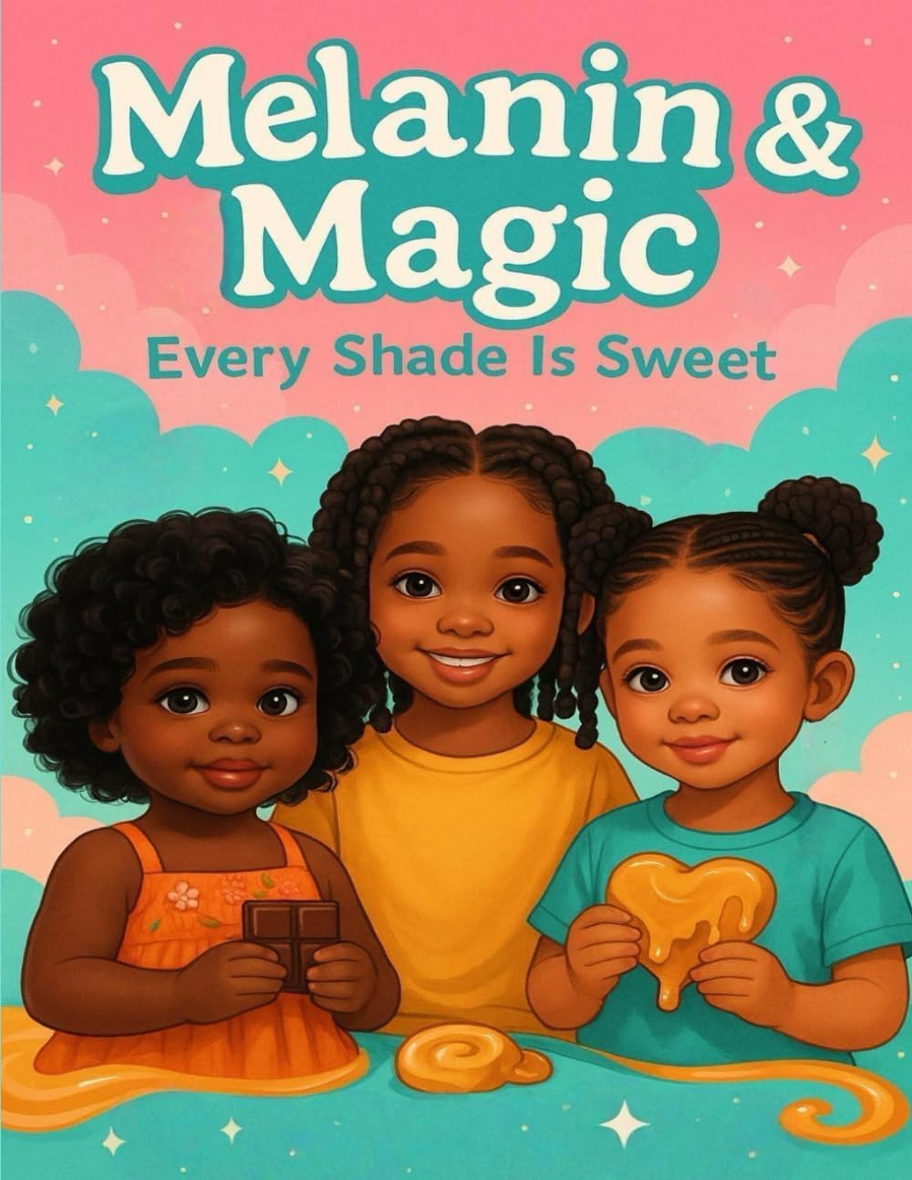 Melanin & Magic: African American Children’s Coloring Book Celebrating Black Girls Natural Hairstyles, and Positive Representation: A glam-style kids’ ... locs, Bantu knots and sweet characters
