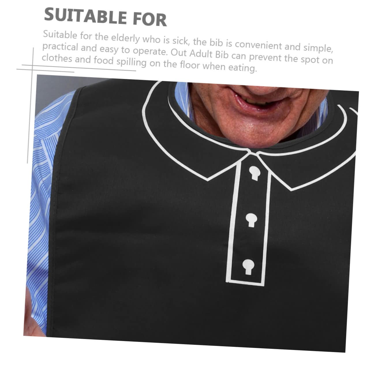 3 Stück Waschbare Esslätzchen für Senioren Verstellbare Lätzchen mit Krümelfach Strapazierfähige Schutzkleidung für Erwachsene Pflegehilfe zum Essen