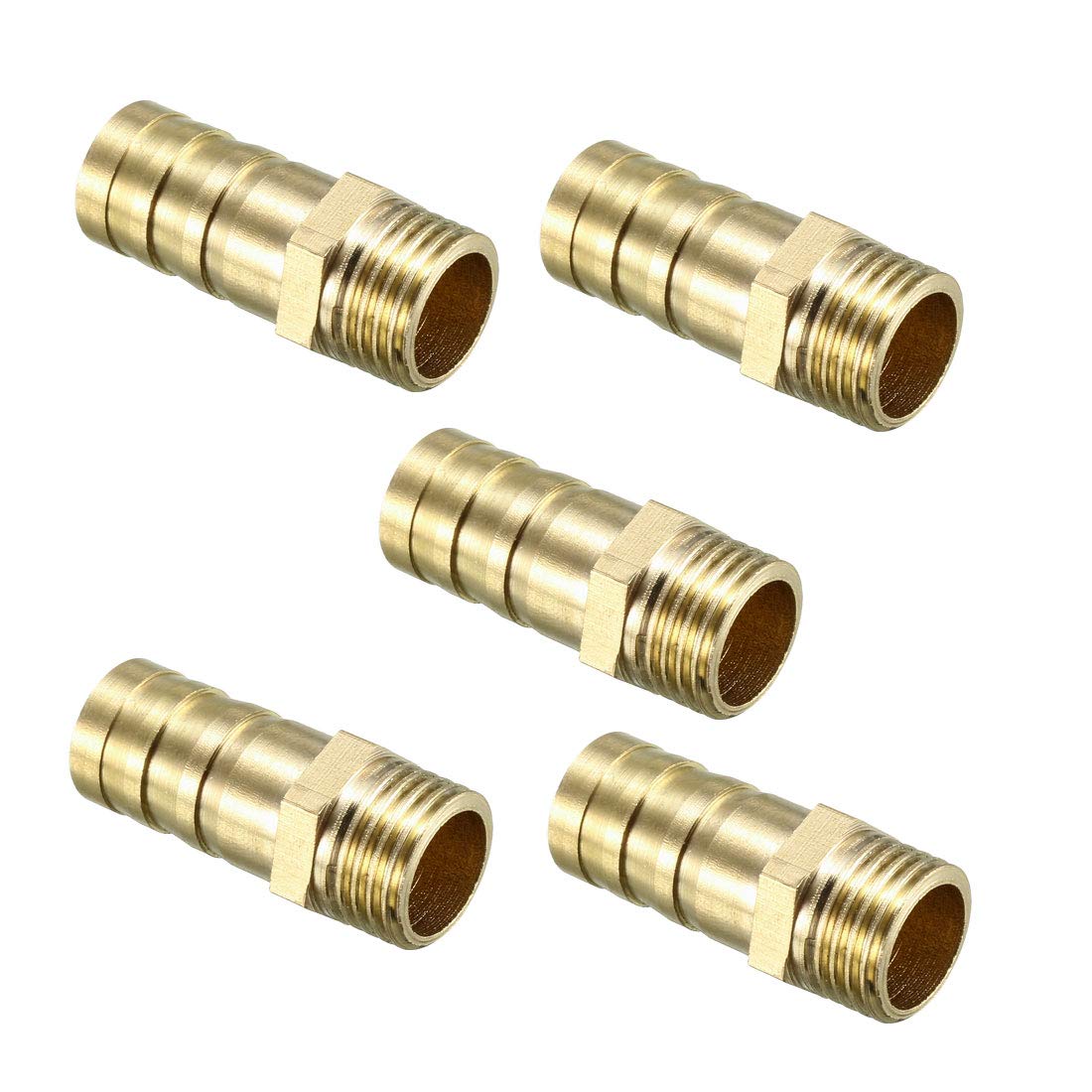Adaptador De Acoplador De Tubería De Latón Macho, Codo De Púas Para El Hogar, 2 Piezas, 2 Vías