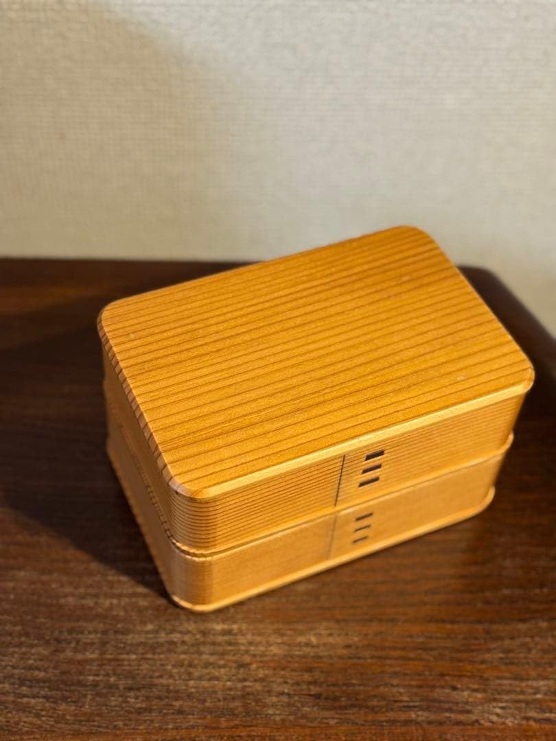 Amazon.co.jp: レア 大館工芸社 曲げわっぱ 隅丸二ツ重弁当 工芸品