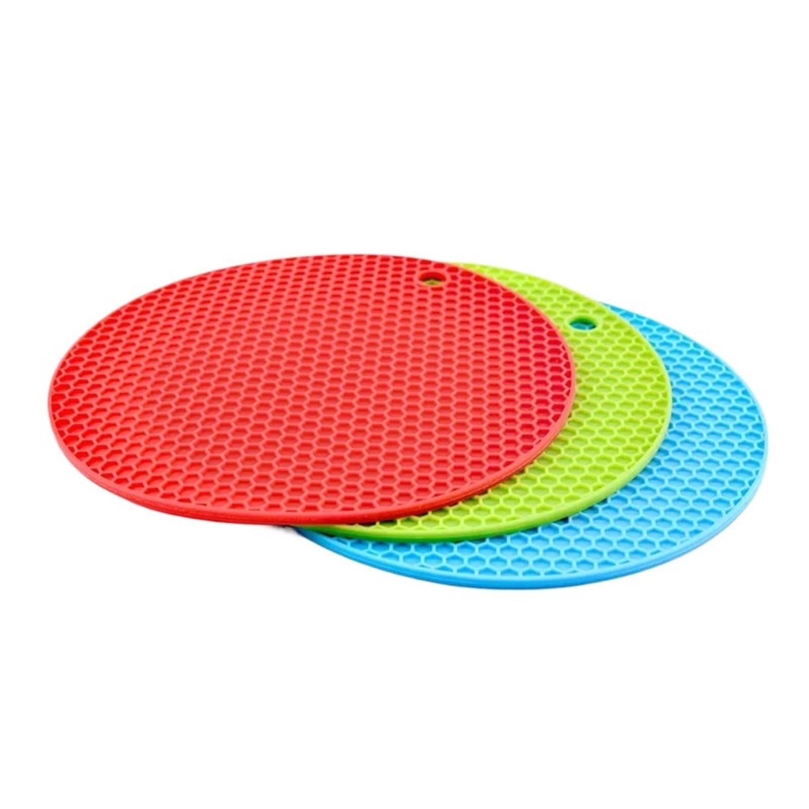 6pcs Silicone Heat Insulation Mat Honeycomb Hot Proof Waterproof Pot Bowl Water Coasters Thickened Resistance For Kitche