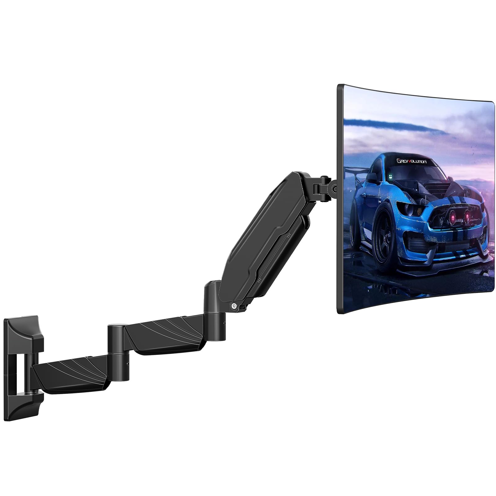 Photo 1 of MOUNT PRO Monitor Wall Mount for 13 to 32 inch Computer Screen, Extra Long Adjustable Single Wall Mount Monitor Arm, Full Motion Vesa Wall Bracket 100x100, Hold up to 17.6lbs, Black