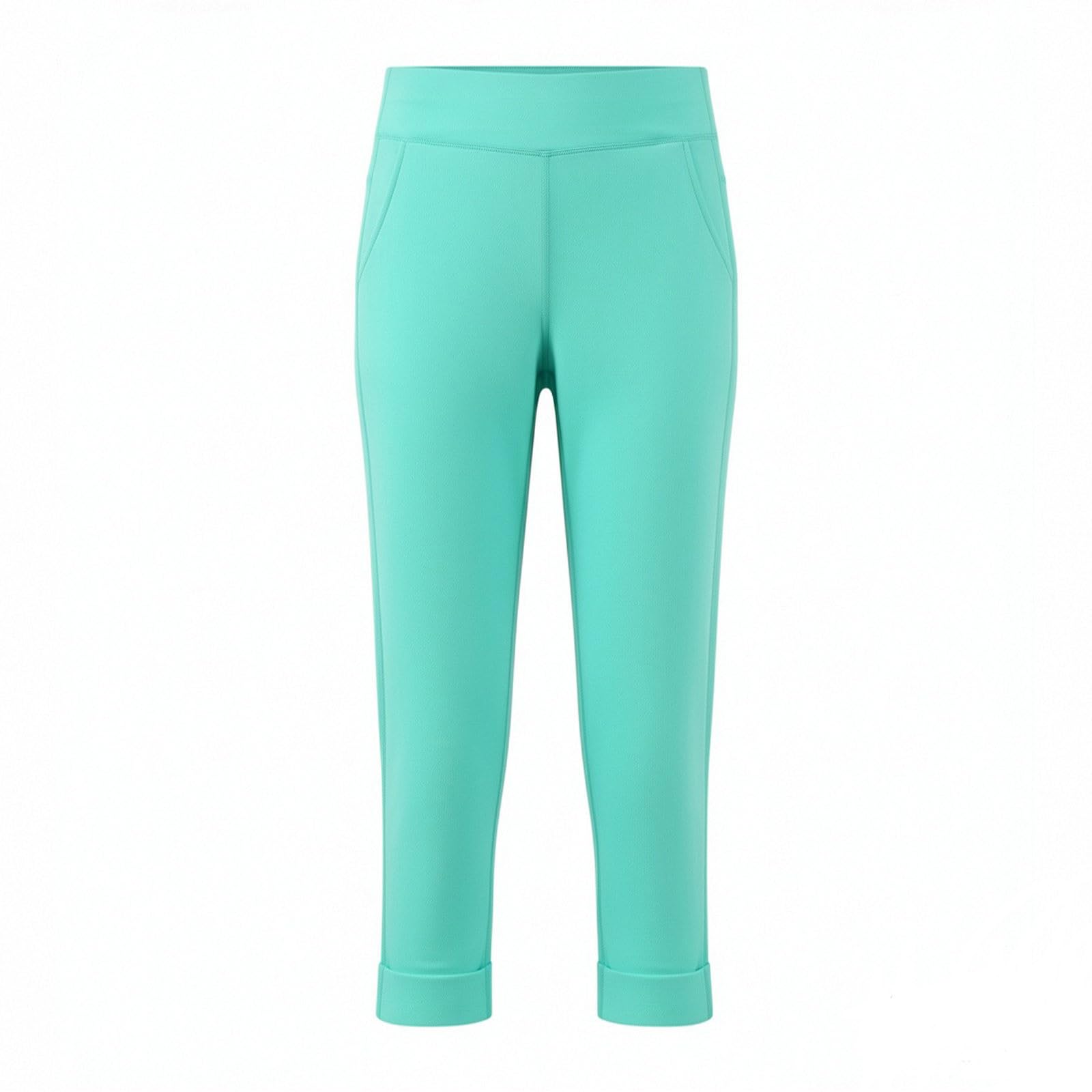 Pantalon, Décontracté Haute Gainant, Longueur Cheville, Avec Poches, Extensible Et Confortable Quotidien., Protection Solaire Uv