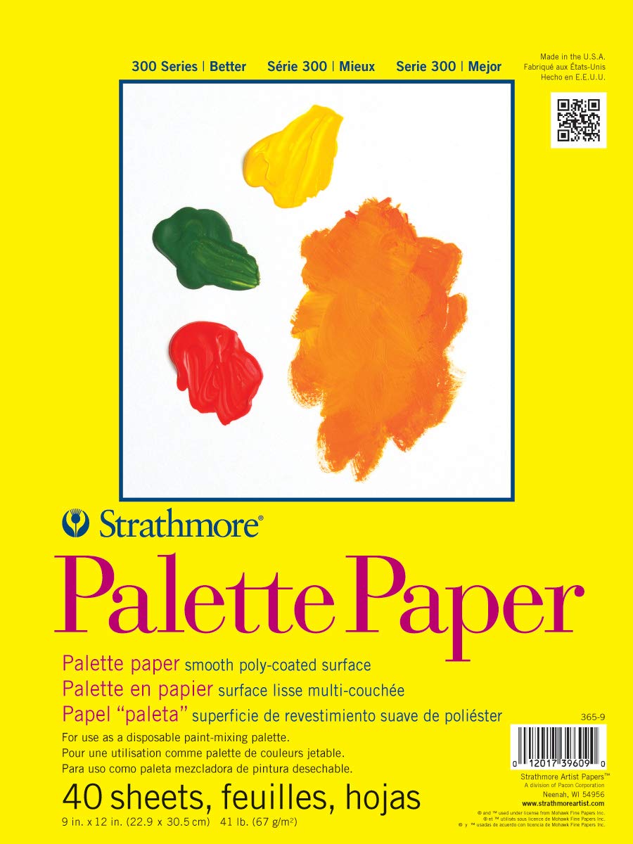 Strathmore Pro-Art Paleta Papierowa podkładka 23 cm x 30,5 cm, biała