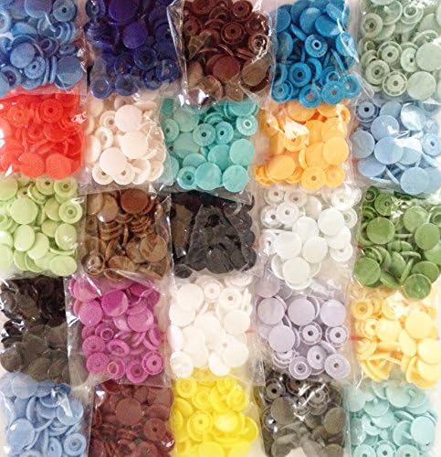 250 KAMsnaps® 25-Color Refill: Size 20 T5 KAM Snaps Plastic Snaps No-Sew Buttons Fastener Rivet Sewing Embroidery Crafts Clothing Cloth Diapers (W)