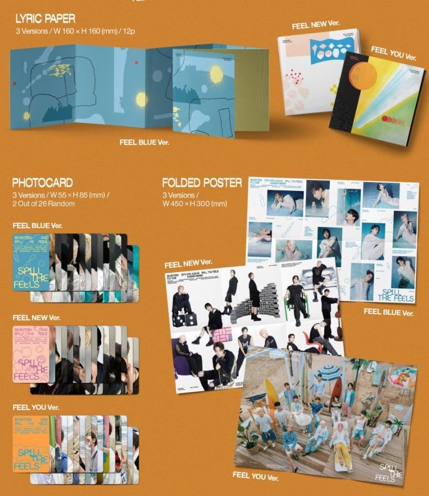 Amazon.com: SEVENTEEN SPILL THE FEELS 12th Mini Album Standard