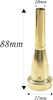 Vista 6 de Boquilla de trompeta chapada en oro de metal compatible con piezas de accesorios de trompeta (3C)