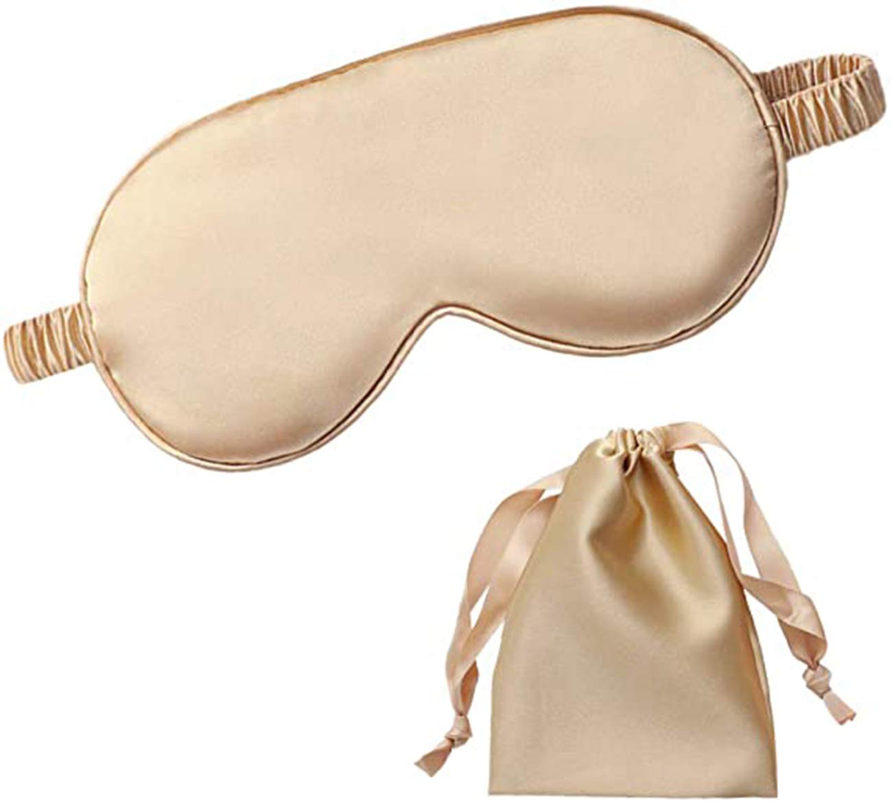 Eye Mask Sleep Mask Silk Blindfold Blackout Eye Cover Portable Eye Shade Cotton Filled with Elastic Strap for Women & Men