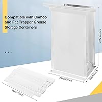 Vista 2 de 50 bolsas desechables de almacenamiento de grasa para tocino, bolsas para líquidos calientes, aceites para almacenamiento de grasa