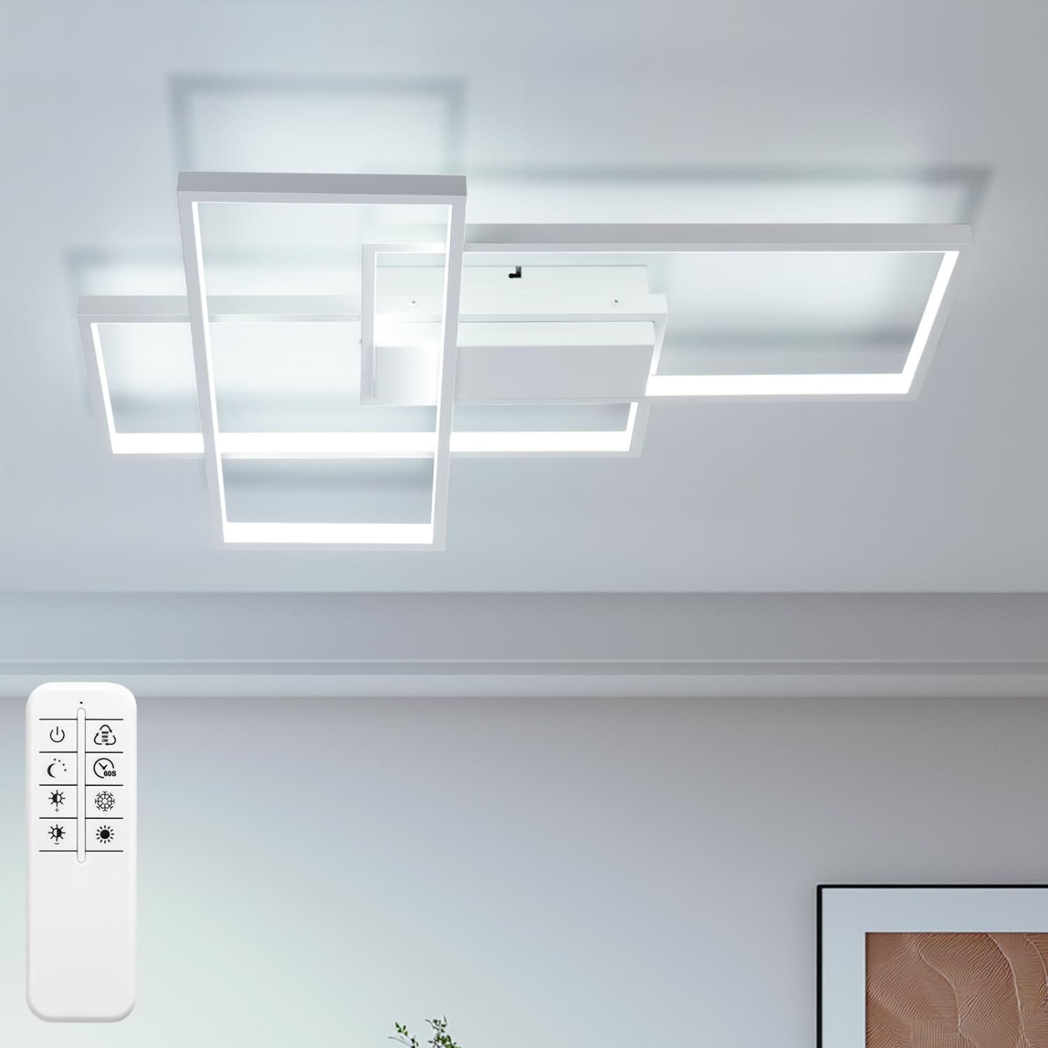 Aigostar 38W Plafoniera Led Soffitto con Controllo Remoto