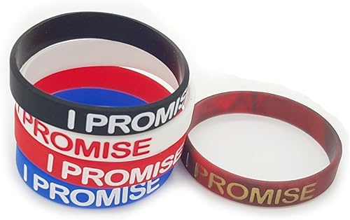 Miniatura 3 de I Promise - Pulsera deportiva de silicona, 5 unidades de colores surtidos