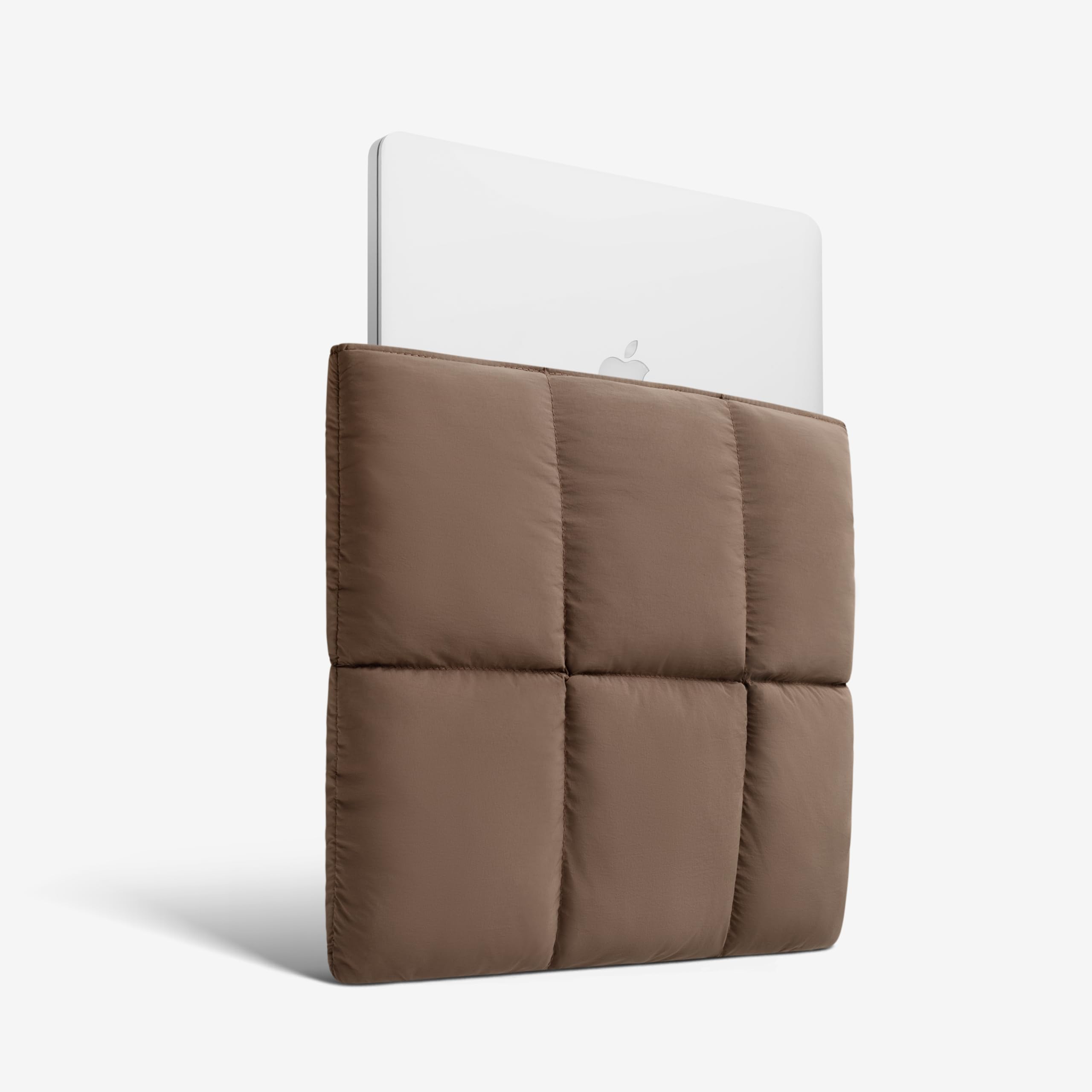 Comfyable custodia laptop Puffy 13/14 pollici, borsa trapuntata puffer per donne, sleeve morbida compatibile con MacBook Air M5 A3449, MacBook Pro M5 Pro/Max A3426 A3427, MacBook Neo A18, Marrone Moka