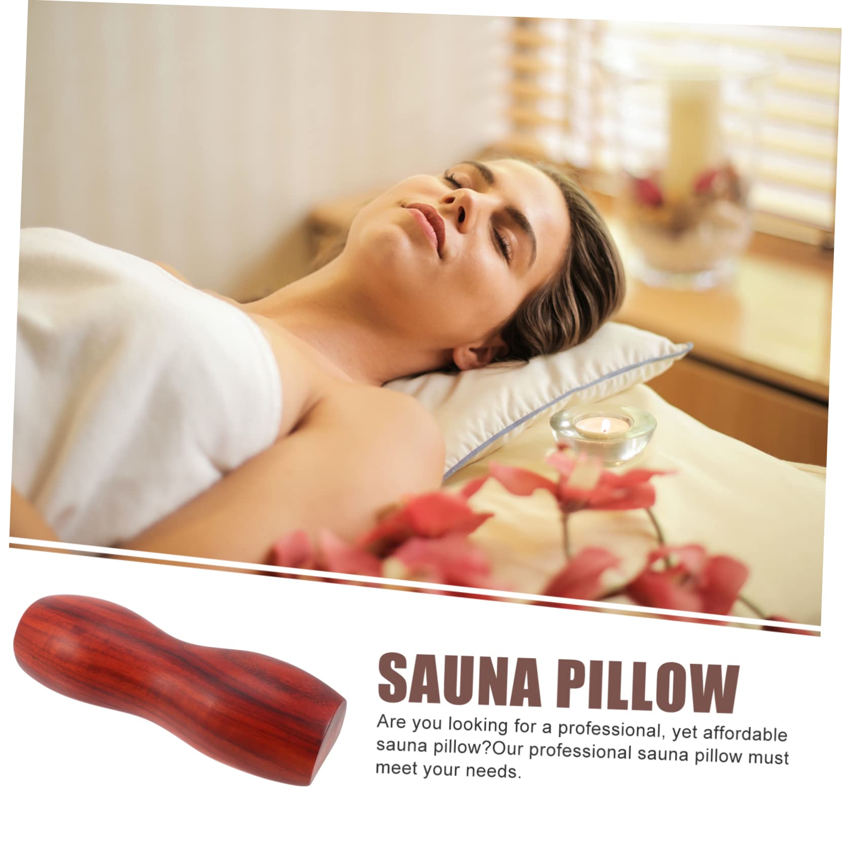 Alipis Traviesa De Madera Forma Almohada Cervical para Baño De Vapor Almohada De Descanso para SPA