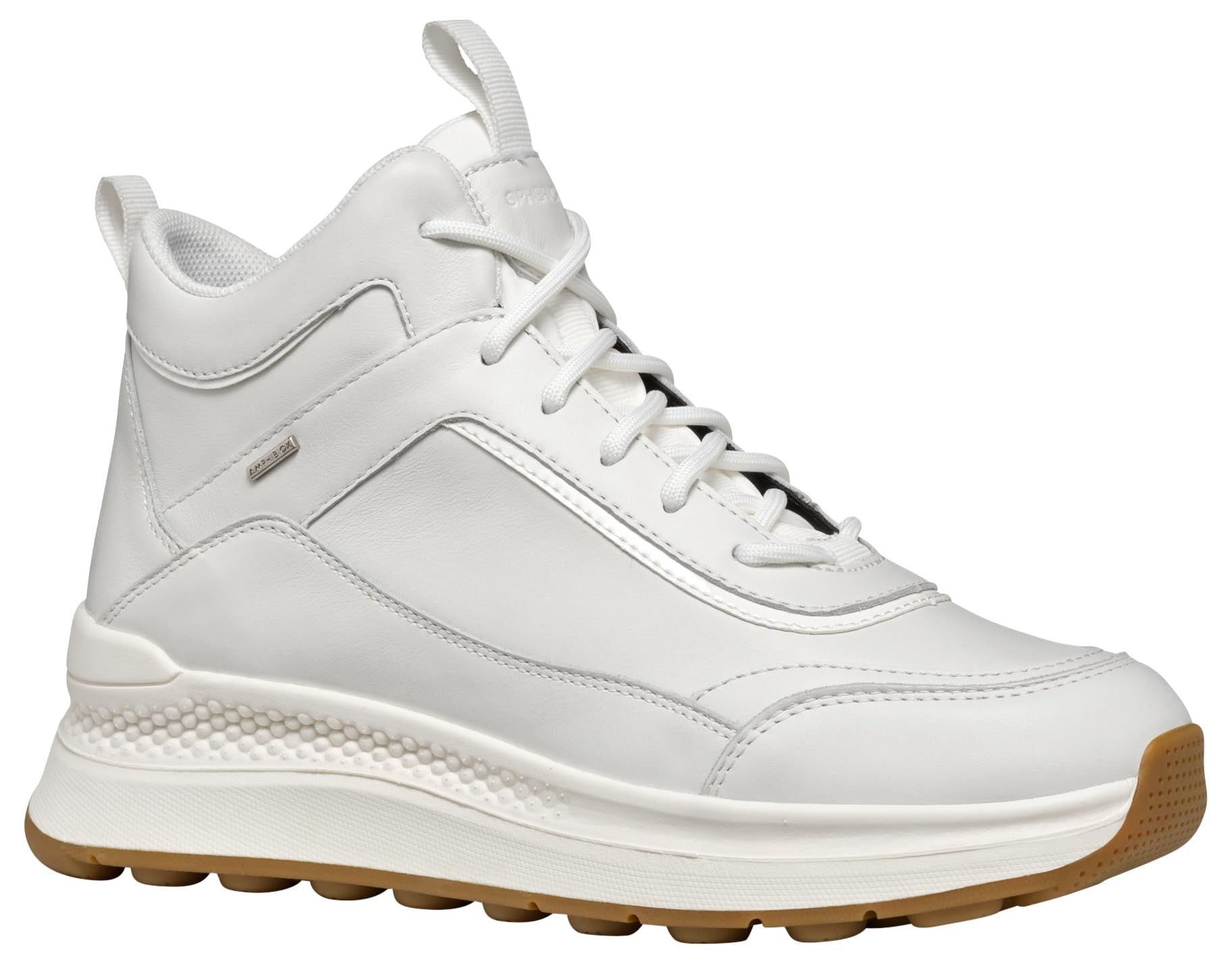 Geox Women's D Spherica Actif X2 Sneaker, White, 3 UK