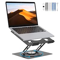 Alyvisun Supporto PC Portatile 360° Girevole, Regolabile Laptop Stand